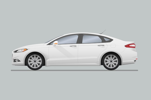 Vector sedan car projection for design