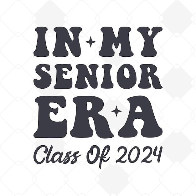 Vector vector senior 2024 lettering class of 2024 stickers