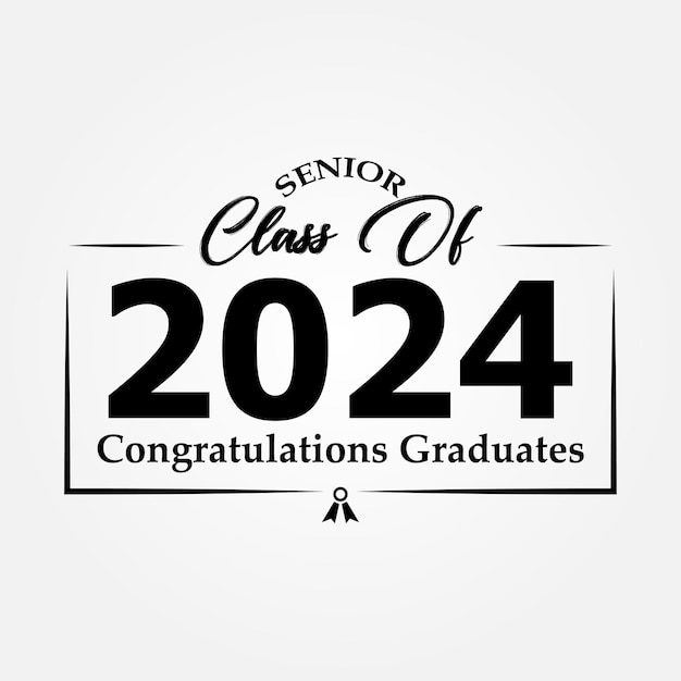 Vector Senior class of 2024 text on gradient background