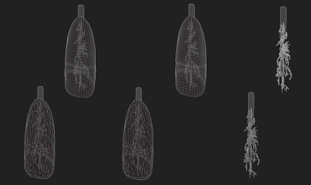 Векторный набор 3D легких и бронхов, изолированных на белом фоне Элемент медицинского дизайна