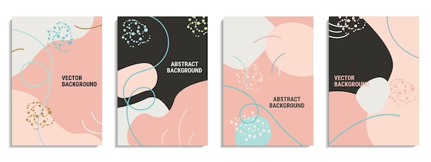 Vector set of abstract creative background