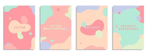 Vector set of abstract creative background