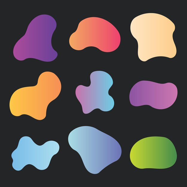 Vector a set of abstract elements multicolored circles