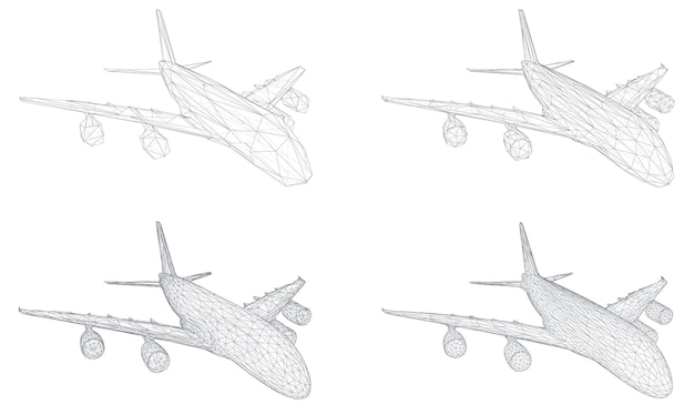 Vector set of aircraft from triangular segments