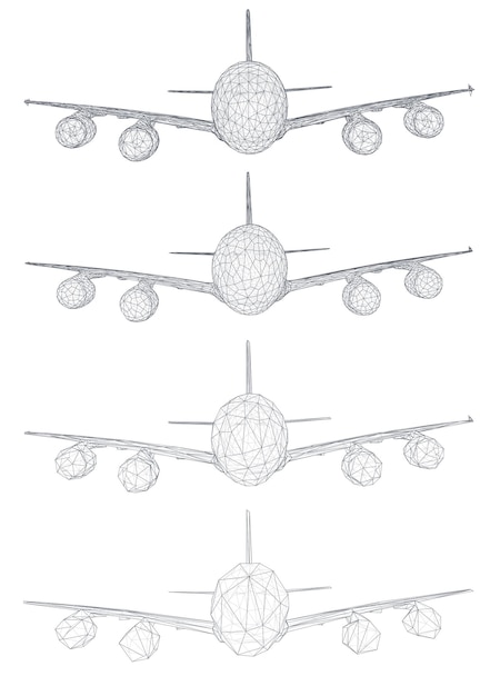 Vector set of aircraft from triangular segments