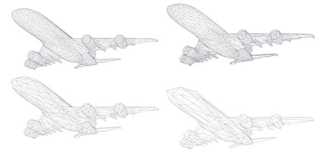 Vector set of aircraft from triangular segments