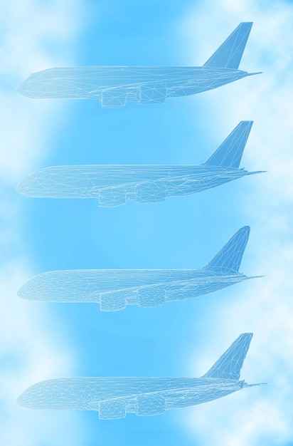 Vector set of aircraft from triangular segments