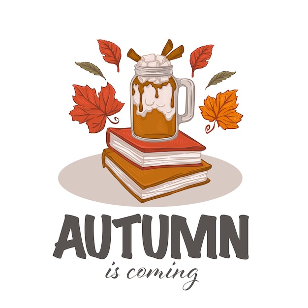 Vector set of autumn mood illustrations