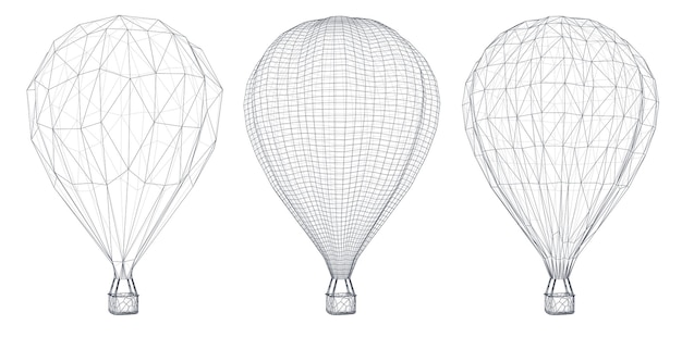 Vector set of balloon from triangular segments