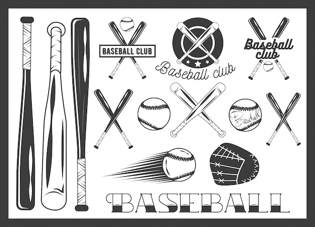 Vector vector set of baseball club emblem,s