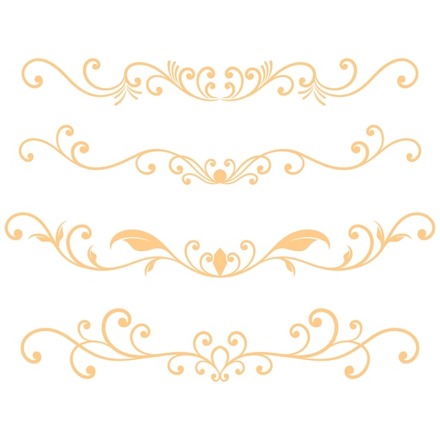 Vector set border ornament frame