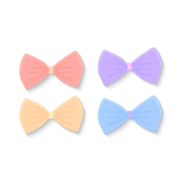 Vector set of bow ties