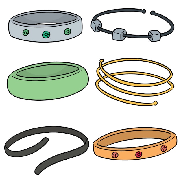 Vettore vector set di bracciale