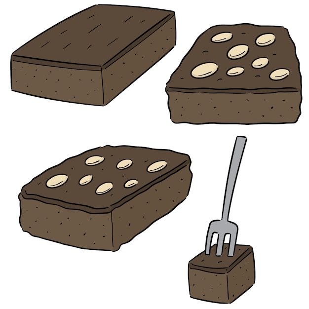 Vector set brownies