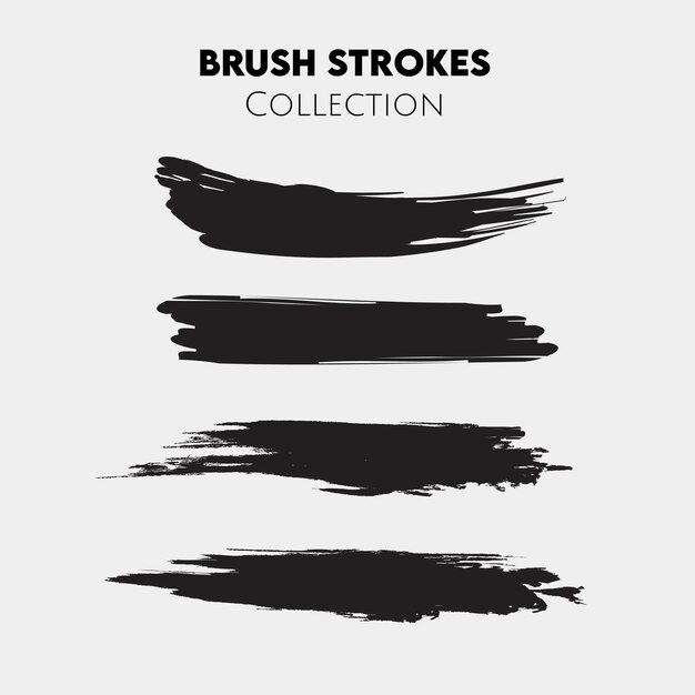 Premium Vector Vector set of brush strokes collection paint brush shape