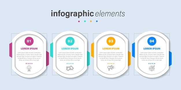 Vector set of business creative infograph vectors steps template infographic