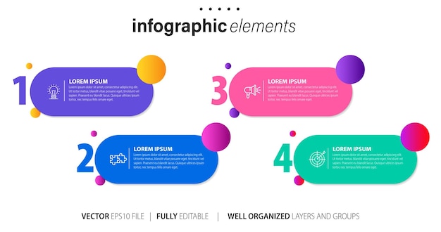 Vector set of business infograph vectors