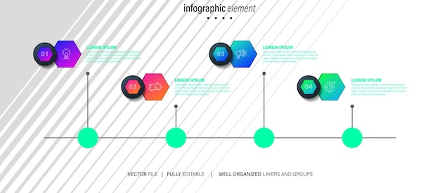 Vettore set vettoriale di vettori di infografica aziendale