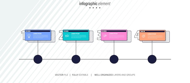 Vector set of business infograph vectors