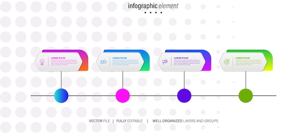 Set vettoriale di vettori di infografica aziendale