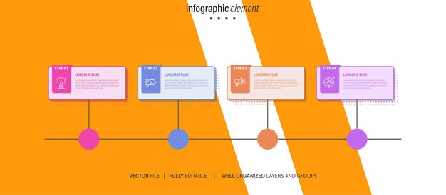 Vector set of business infograph vectors