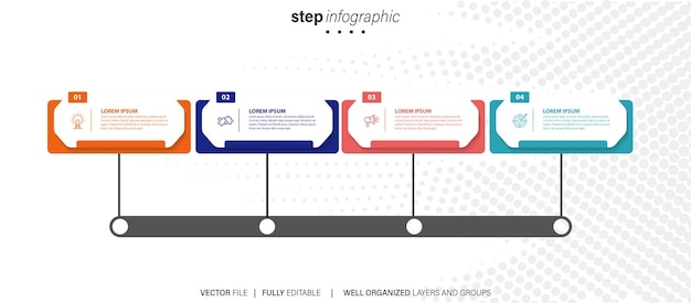 Set vettoriale di vettori di infografiche aziendali