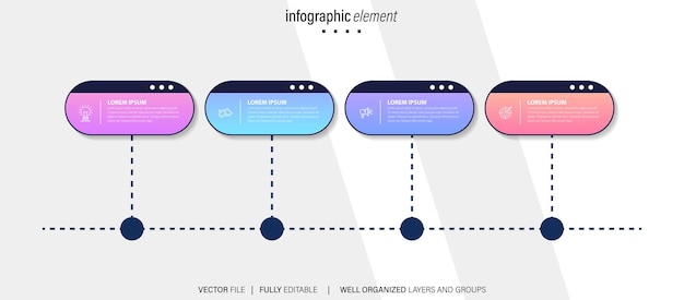 Set vettoriale di vettori di infografiche aziendali