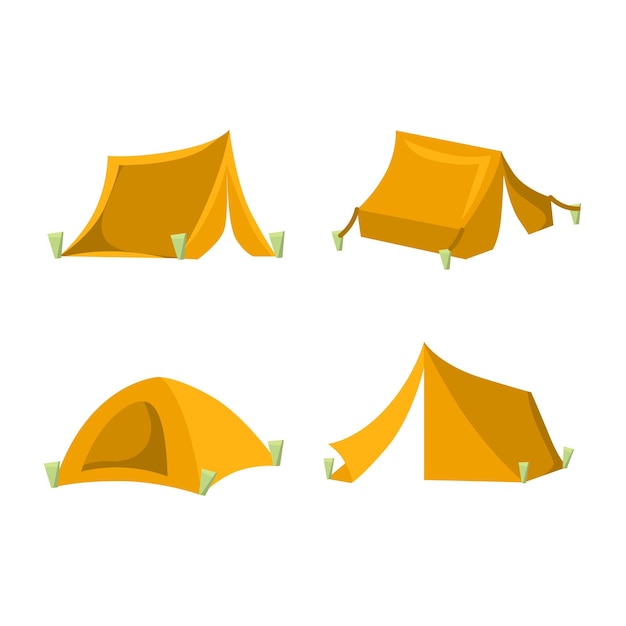 Vector Set of Camping Tent Icons