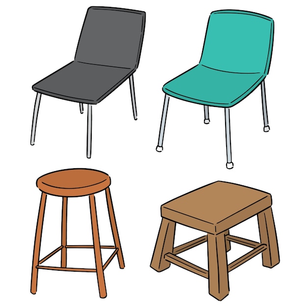 Vector set of chair