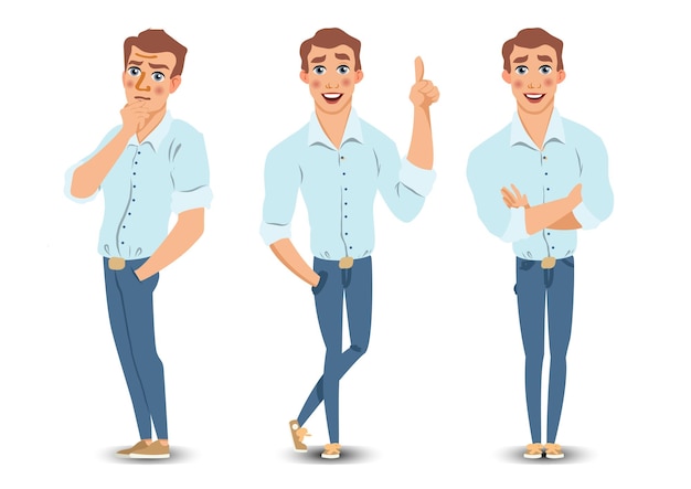 Vector vector set character design of man