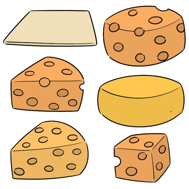 Vector set of cheese