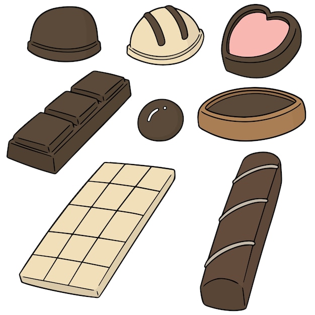 Vector set of chocolate