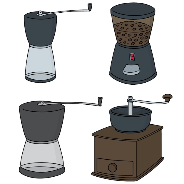 Vector vector set of coffee grinder