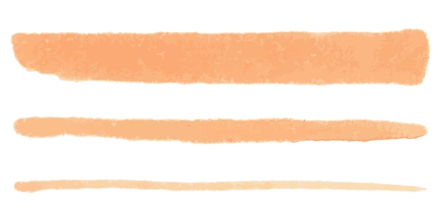 Векторный набор красочных мазков кистью Ручная роспись акварелью акриловым маркером