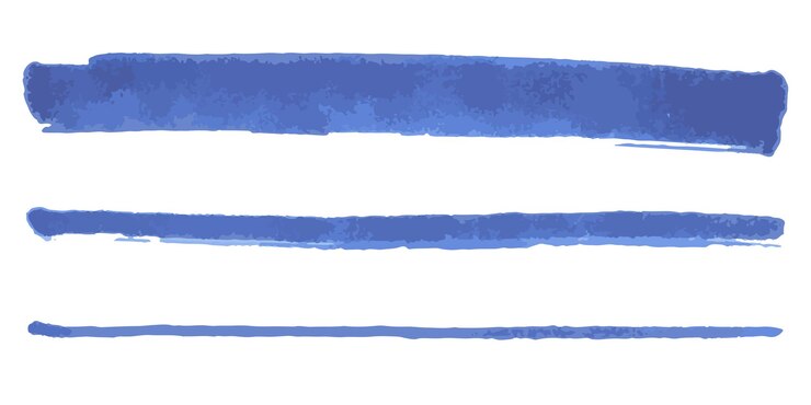 Vector vector set of colorful brush strokes hand painted watercolor acrylic marker dab