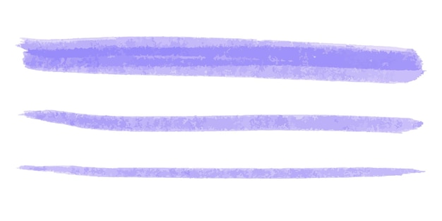 Векторный набор красочных мазков кистью Ручная роспись акварелью акриловым маркером