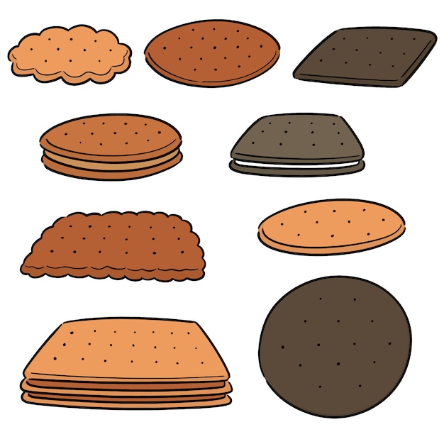 Vector set di biscotti e biscotti