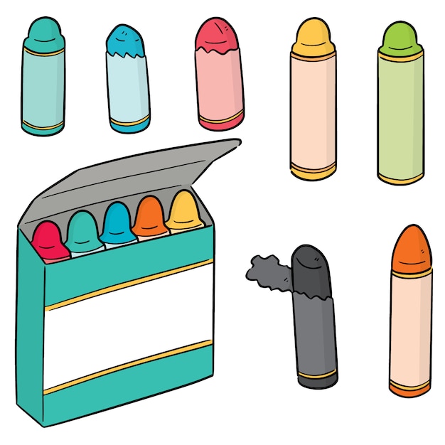 Vector vector set of crayons