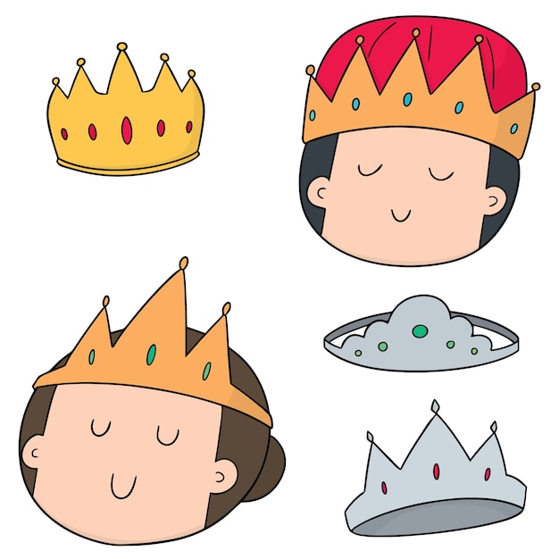 Vector vector set of crowns