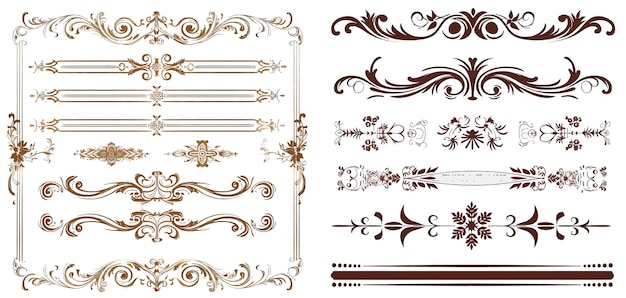 Vector set of decorative elements