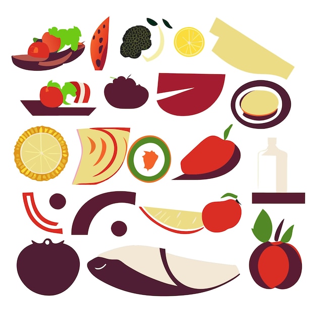 Vector Set of Delicious Food Graphics