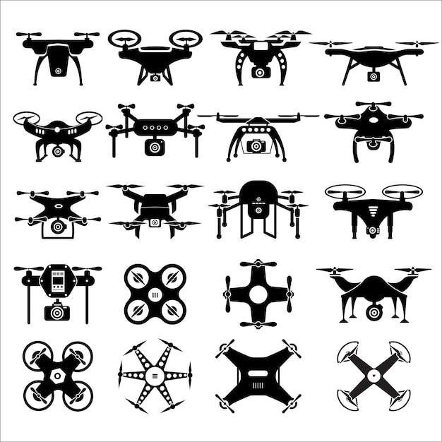 Vector vector set of drones technology