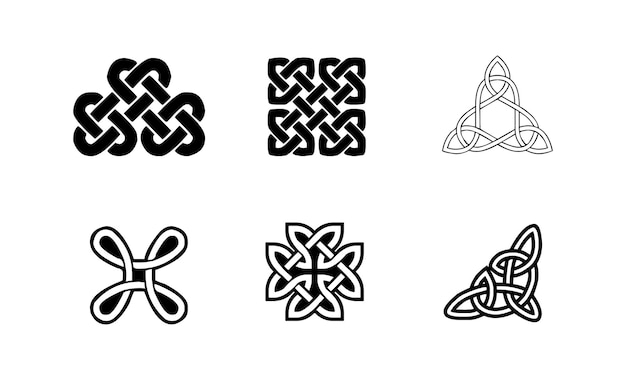 vector set of elements celtic