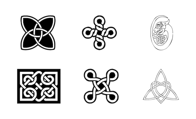 Vector vector set of elements celtic