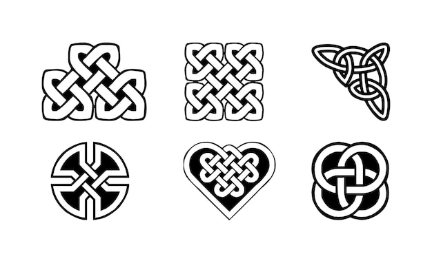 Vector vector set of elements celtic