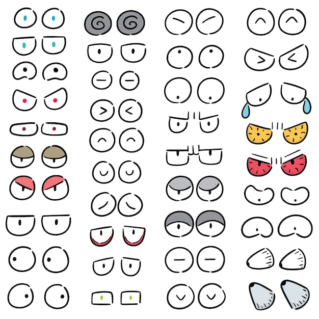 Vector set of eyes