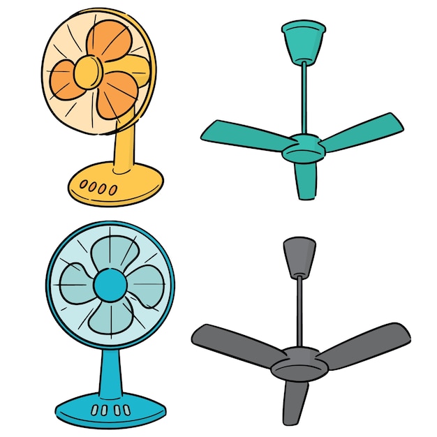 Vector vector set of fan