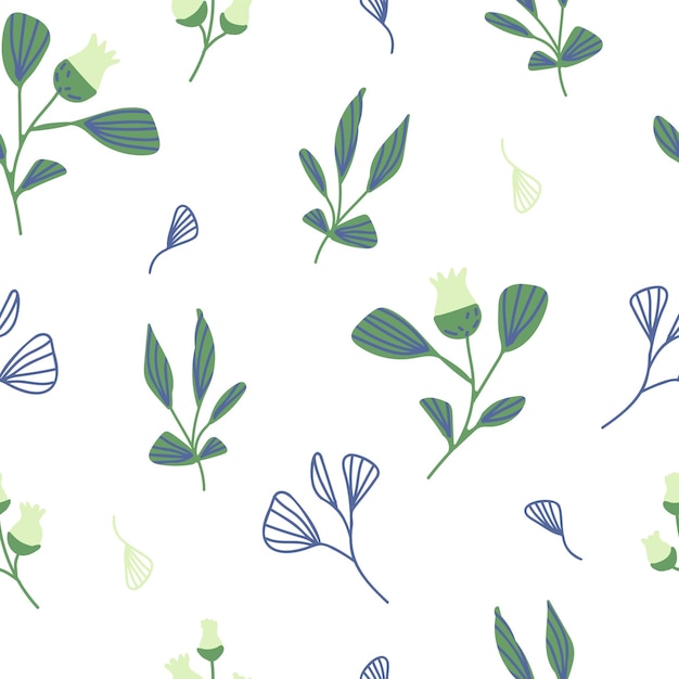 Vector set of flowers for creating patterns