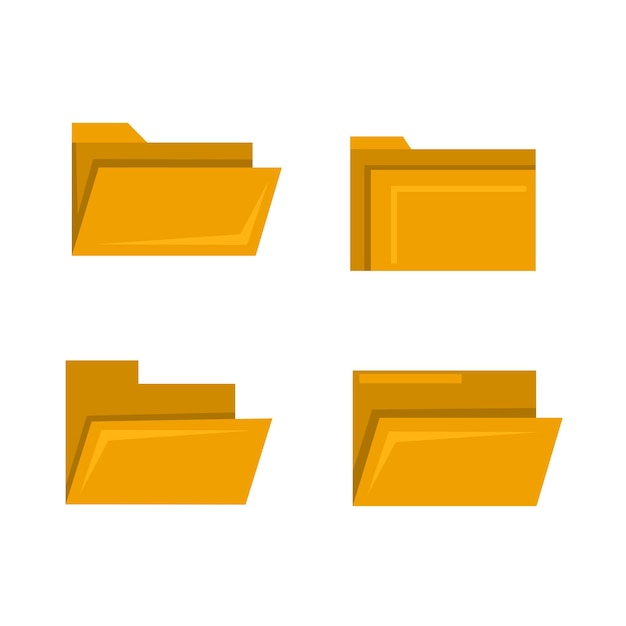 Vector Set of Folder and File Icons