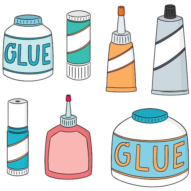 Vector vector set of glue